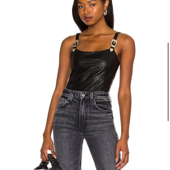Amanda Uprichard Tops - NWT Amanda Uprichard Faux Leather Top